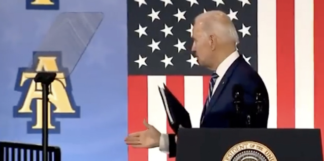 UH OH: Dazed Biden Tries to Shake Hands with Thin Air, Wanders Around the Stage