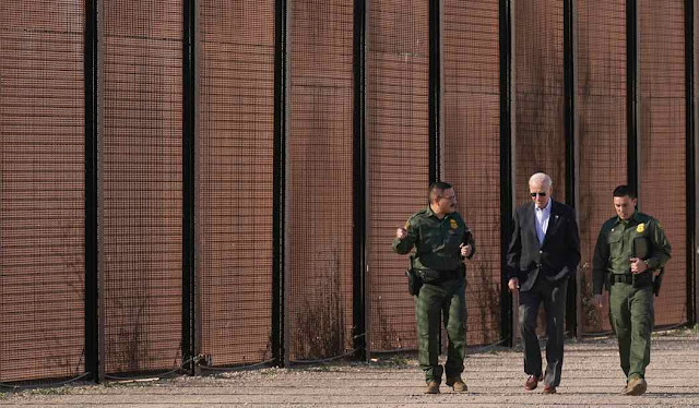 Video Footage Captures Hundreds of Illegal Migrants Walk Over Biden’s ‘Closed’ Border Daily