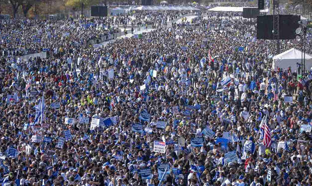 Largest Pro-Israel Rally in US History as 290,000 Take to National Mall to Condemn Antisemitism