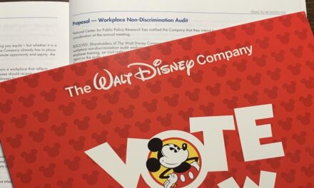 Shareholders Ask Disney to Disclose Pattern of Controversial Charitable Donations –  Disney Board Says NO!