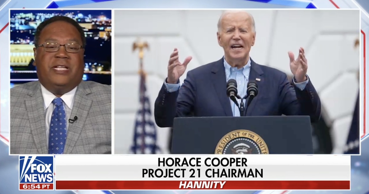 Horace Cooper: Biden and Obama Don’t Like Each Other