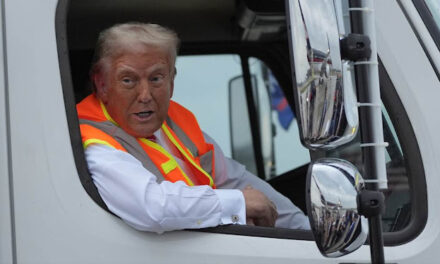 Donald Trump Asks Reporters How They Like His New Garbage Truck